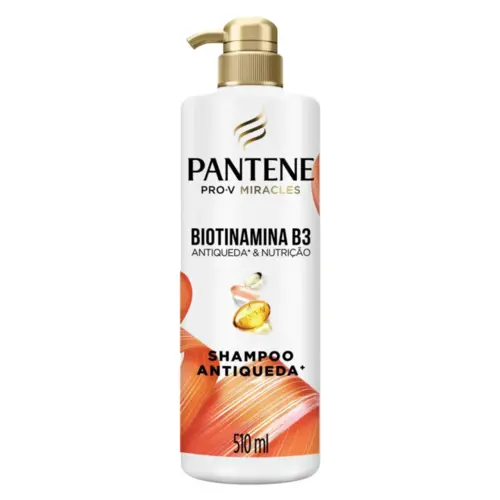 SHAMPOO ANTIQUEDA & NUTRIÇÃO PANTENE PRO-V MIRACLES BIOTINAMINA B3 510ML