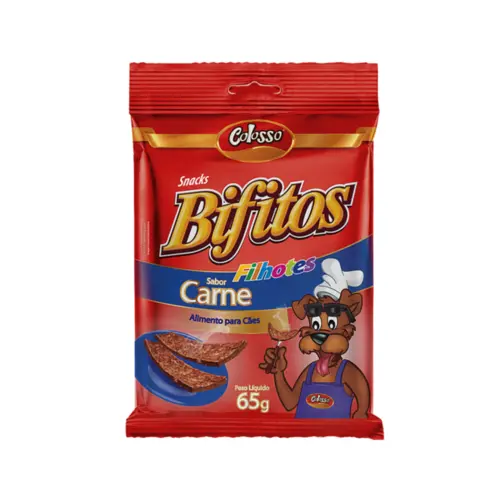 SNACKS BIFITOS COLOSSO FILHOTES CARNE 65G