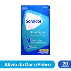 SONRIDOR DOR E FEBRE PARACETAMOL 20 COMPRIMIDOS