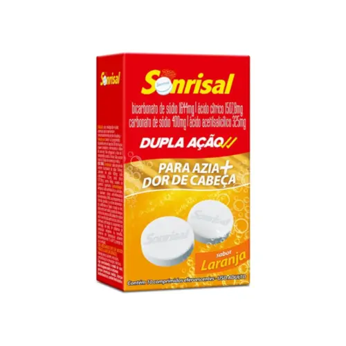 SONRISAL LARANJA 10 COMPRIMIDOS EFERVESCENTES