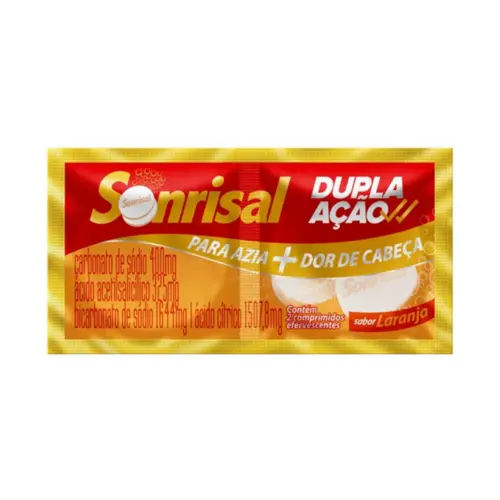 SONRISAL LARANJA ENVELOPE 2 COMPRIMIDOS EFERVESCENTES