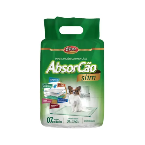 TAPETE HIGIENICO CAES ABSORCAO  COLOSSO SLIM 7 UNIDADES