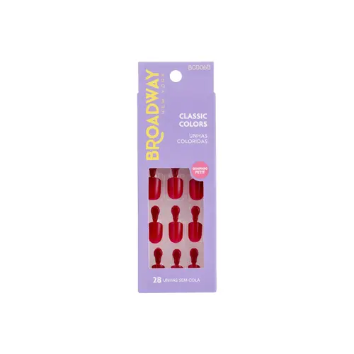 KIT UNHAS POSTIÇAS BROADWAY CLASSIC COLORS MIDNIGHT 28UN