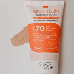 PROTETOR SOLAR FACIAL SILVER SUN FPS70 COR 2.0 50ML