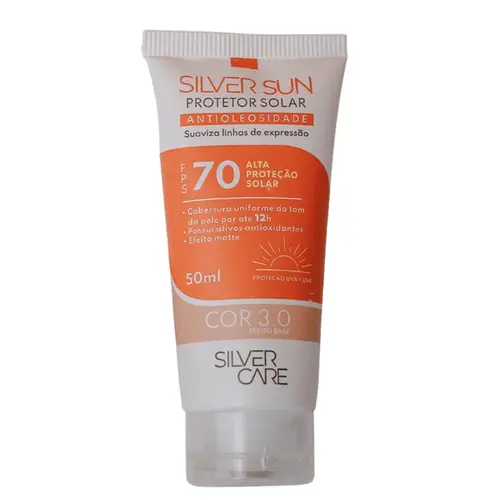 PROTETOR SOLAR SILVER SUN FPS70 COR 3.0 50ML