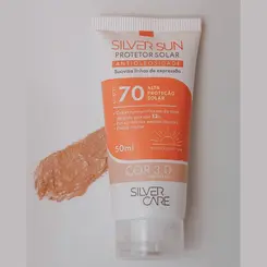 PROTETOR SOLAR SILVER SUN FPS70 COR 3.0 50ML
