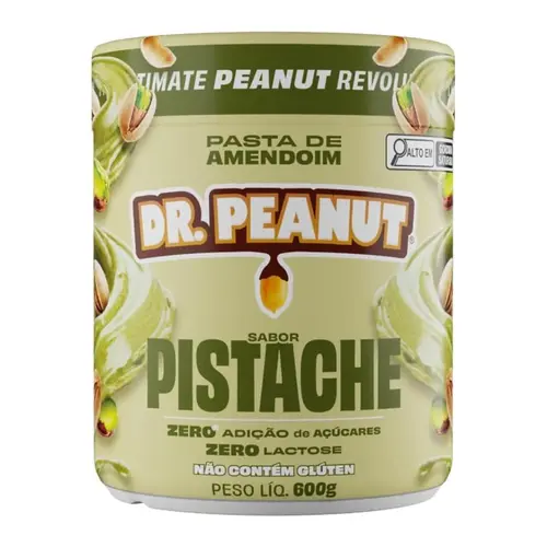 PASTA DE AMENDOIM DR. PEANUT PISTACHE COM WHEY PROTEIN 600G