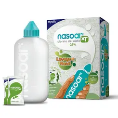 KIT NASOAR XT 0,9% COM 15 ENVELOPES + LAVADOR NASAL 240ML