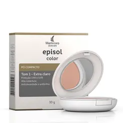 MANTECORP EPISOL PROTETOR SOLAR FACIAL PÓ COMPACTO COR EXTRA CLARA FPS50 10G