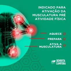 GEL PARA MASSAGEM MUSCULAR BENDITA CANFORA GEL ATIVE 80G