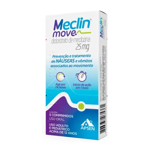 MECLIN MOVE 25MG COM 5 COMPRIMIDOS
