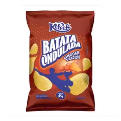BATATA ONDULADA CHEDDAR E BACON KELECK 45G