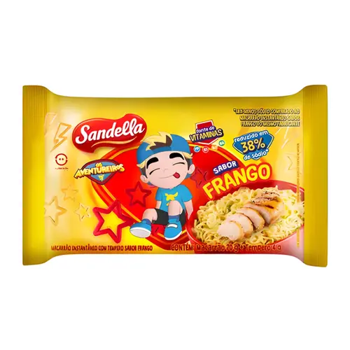 MACARRAO INSTANTANEO FRANGO - SANDELLA OS AVENTUREIROS 74G