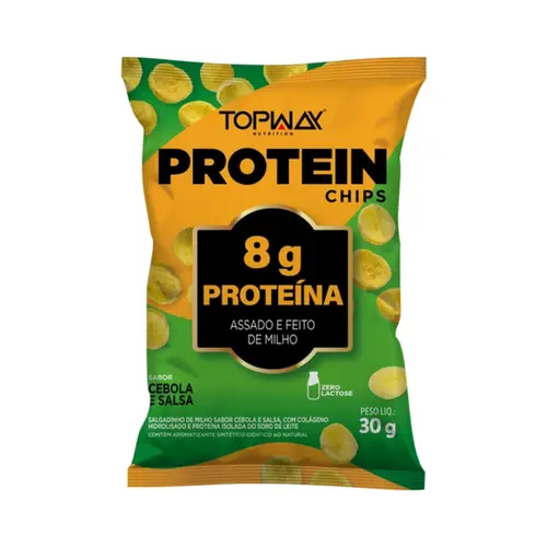 SALGADINHO PROTEIN CHIPS CEBOLA E SALSA TOPWAY 30G