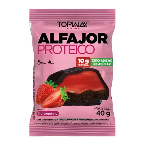 ALFAJOR PROTEICO TOPWAY MORANGUINHO 40G