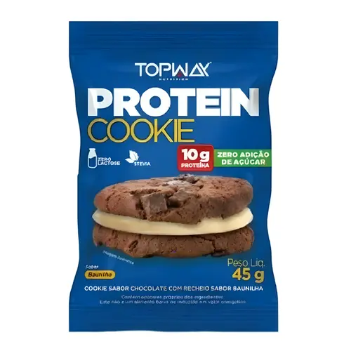 COOKIE PROTEIN BAUNILHA TOPWAY 45G