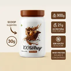 WHEY PROTEIN TOPWAY - CHOCOLATE E AVELA 900G