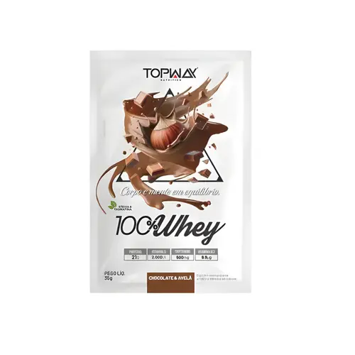 WHEY PROTEIN TOPWAY - CHOCOLATE E AVELA SACHE 35G
