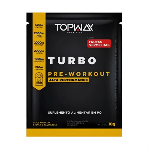 PRE TREINO TOPWAY FRUTAS VERMELHAS SACHE 10G