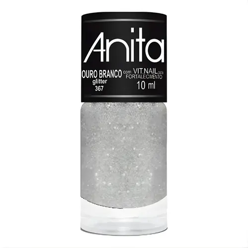 ESMALTE ANITA - GLITTER OURO BRANCO 10ML