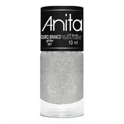 ESMALTE ANITA - GLITTER OURO BRANCO 10ML