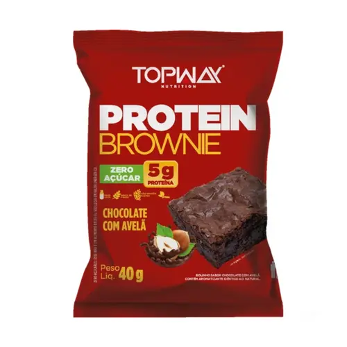 BROWNIE PROTEICO TOPWAY SABOR CHOCOLATE COM AVELA 40G