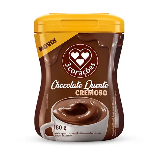 CHOCOLATE QUENTE CREMOSO 3 CORACOES 180G