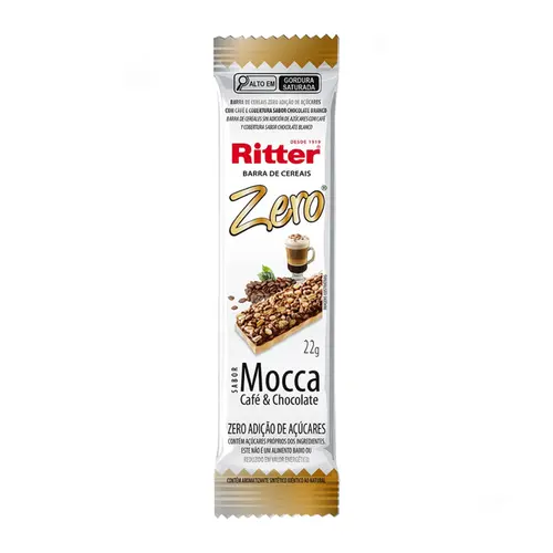 BARRA DE CEREAL ZERO AÇÚCAR RITTER SABOR MOCCA CAFE E CHOCOLATE 22G
