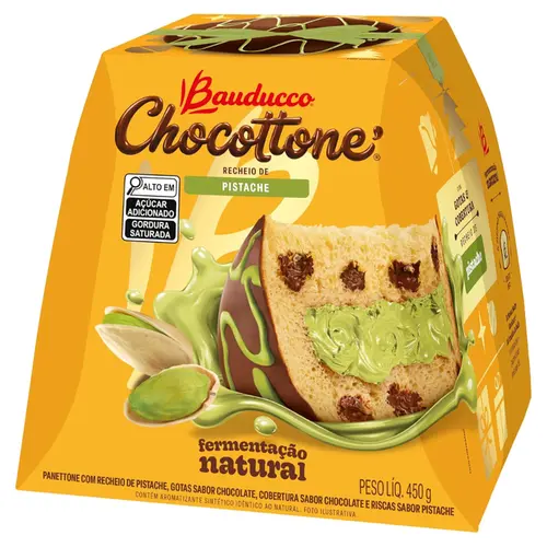 BAUDUCCO CHOCOTTONE RECHEIO DE PISTACHE 450G