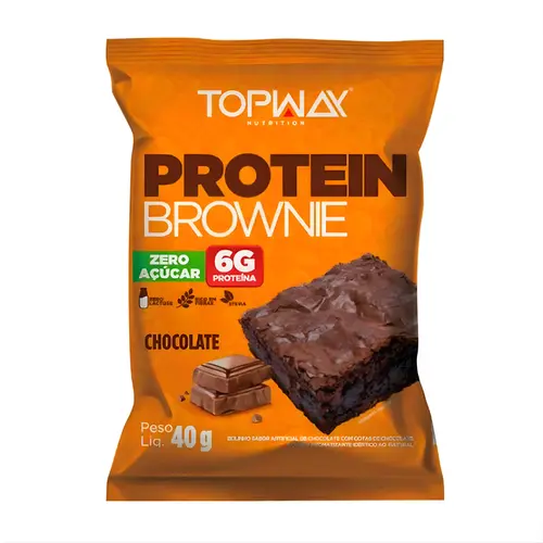 BROWNIE PROTEICO TOPWAY SABOR CHOCOLATE 40G