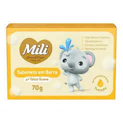 SABONETE MILI INFANTIL TALCO SUAVE 70G