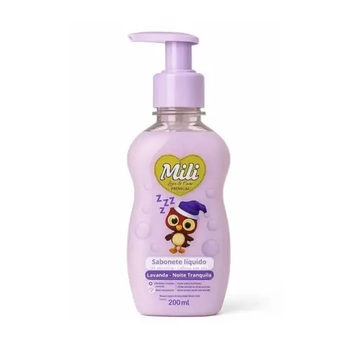 SABONETE LIQUIDO MILI INFANTIL - LOVECARE LAVANDA 200ML