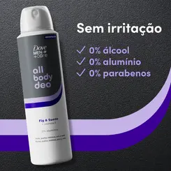 DESODORANTE CORPORAL AEROSOL DOVE MEN ALL BODY FIG & SUEDE 150ML