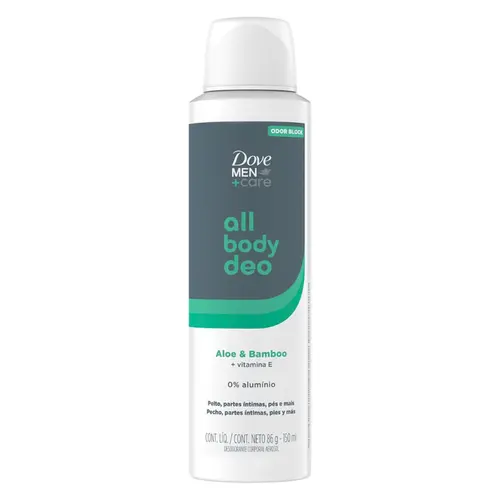 DESODORANTE CORPORAL AEROSOL DOVE MEN ALL BODY ALOE & BAMBOO 150ML