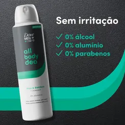 DESODORANTE CORPORAL AEROSOL DOVE MEN ALL BODY ALOE & BAMBOO 150ML
