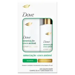 KIT DOVE UMECTAÇÃO + COCO ANTIOXI SHAMPOO 350ML + CONDICIONADOR 175ML