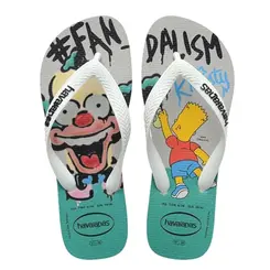 CHINELO HAVAIANAS SIMPSONS BEGE PALHA TAMANHO 35