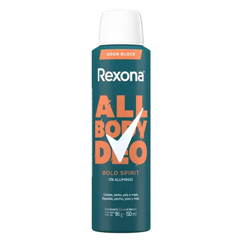 DESODORANTE CORPORAL AEROSOL REXONA ALL BODY BOLD SPIRIT 150ML