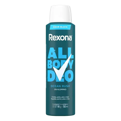 DESODORANTE CORPORAL AEROSOL REXONA ALL BODY OCEAN RUSH 150ML