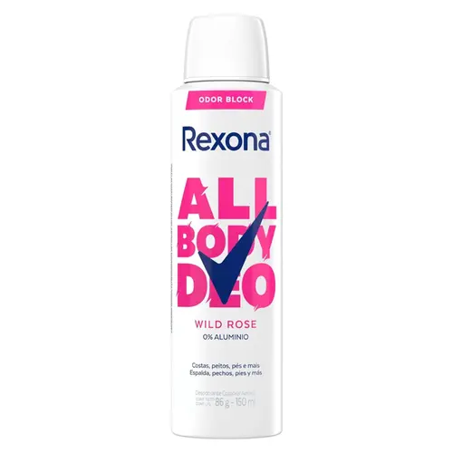 DESODORANTE CORPORAL AEROSOL REXONA ALL BODY WILD ROSE 150ML