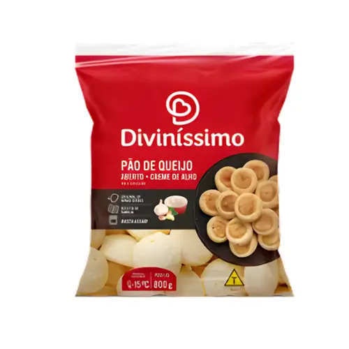 PAO DE QUEIJO CREME DE ALHO DIVINISSIMO 800G