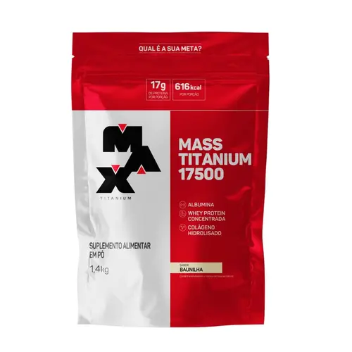 MASS TITANIUM HIPERCALORICO SABOR BAUNILHA 1,4KG
