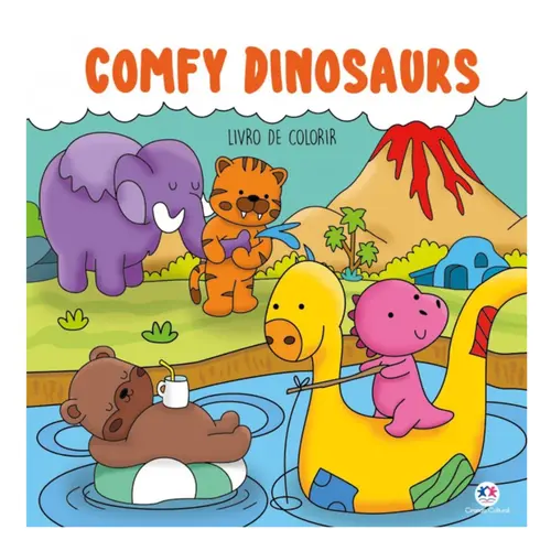 LIVRO DE COLORIR COMFY DINOSAURS