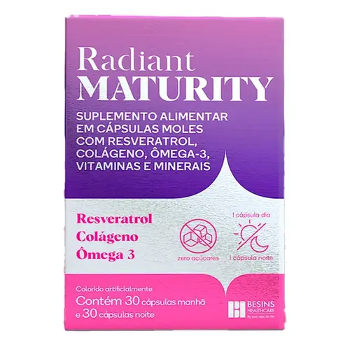 SUPLEMENTO RADIANT MATURITY 30 MANHÃ + 30 CAPSULAS NOITE