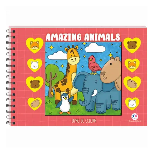 LIVRO DE COLORIR AMAZING ANIMALS 96PGS