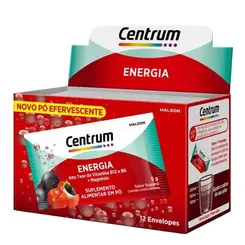 CENTRUM PO ENERGIA COM 12 SACHES - VITAMINA B12 E B6 + MAGNÉSIO