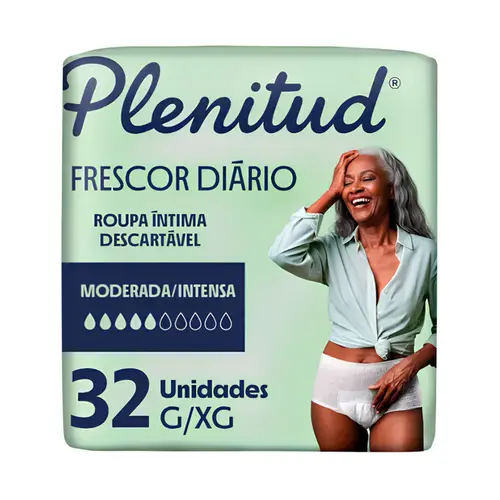 ROUPA INTIMA DESCARTAVEL PLENITUD FRESCOR DIARIO G/XG 32 UNIDADES