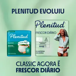 ROUPA INTIMA DESCARTAVEL PLENITUD FRESCOR DIARIO G/XG 32 UNIDADES