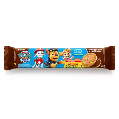 BISCOITO MARILAN PATRULHA CANINA SABOR CHOCOLATE 80G