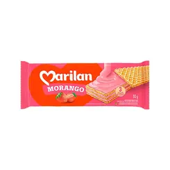 BISCOITO WAFER MARILAN SABOR MORANGO 80G